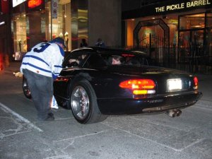 Downtown Toronto after Leafs won the Quarter Finals 81.JPG